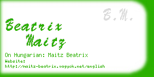 beatrix maitz business card